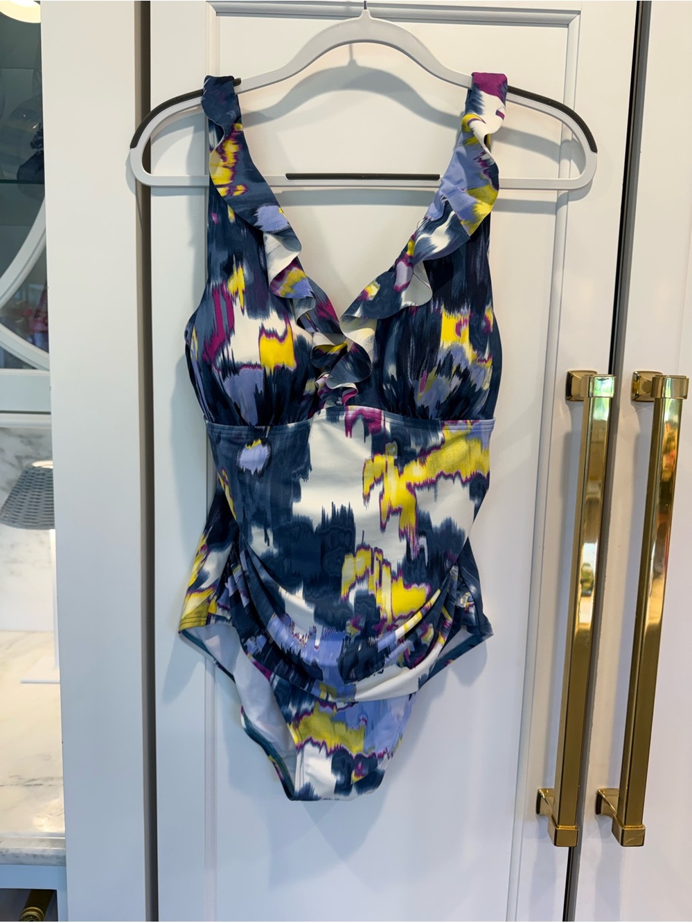 DKNY WOMENS ABSTRACT BATHING SUIT. Sz 12 •NWOT•
